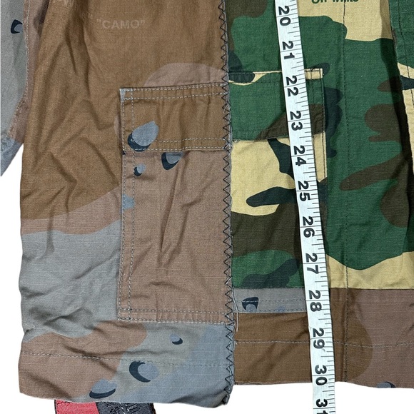 OFF-WHITE RECONSTRUCTED CAMO FIELD JACKET By Virgil Abloh Size Large - Picture 14 of 15